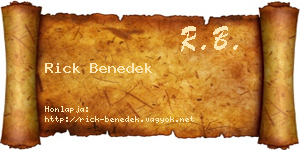 Rick Benedek névjegykártya