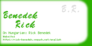 benedek rick business card